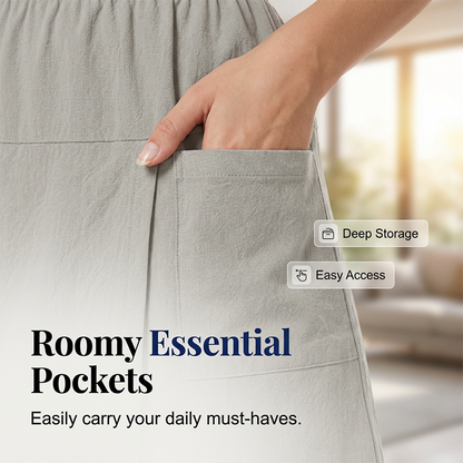 Women's Casual Elastic-Waist Wrap Skort