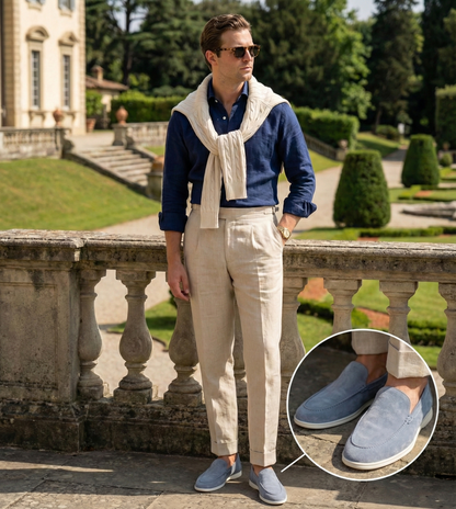 Lorenzo Luxe Suede Slip-On Loafer